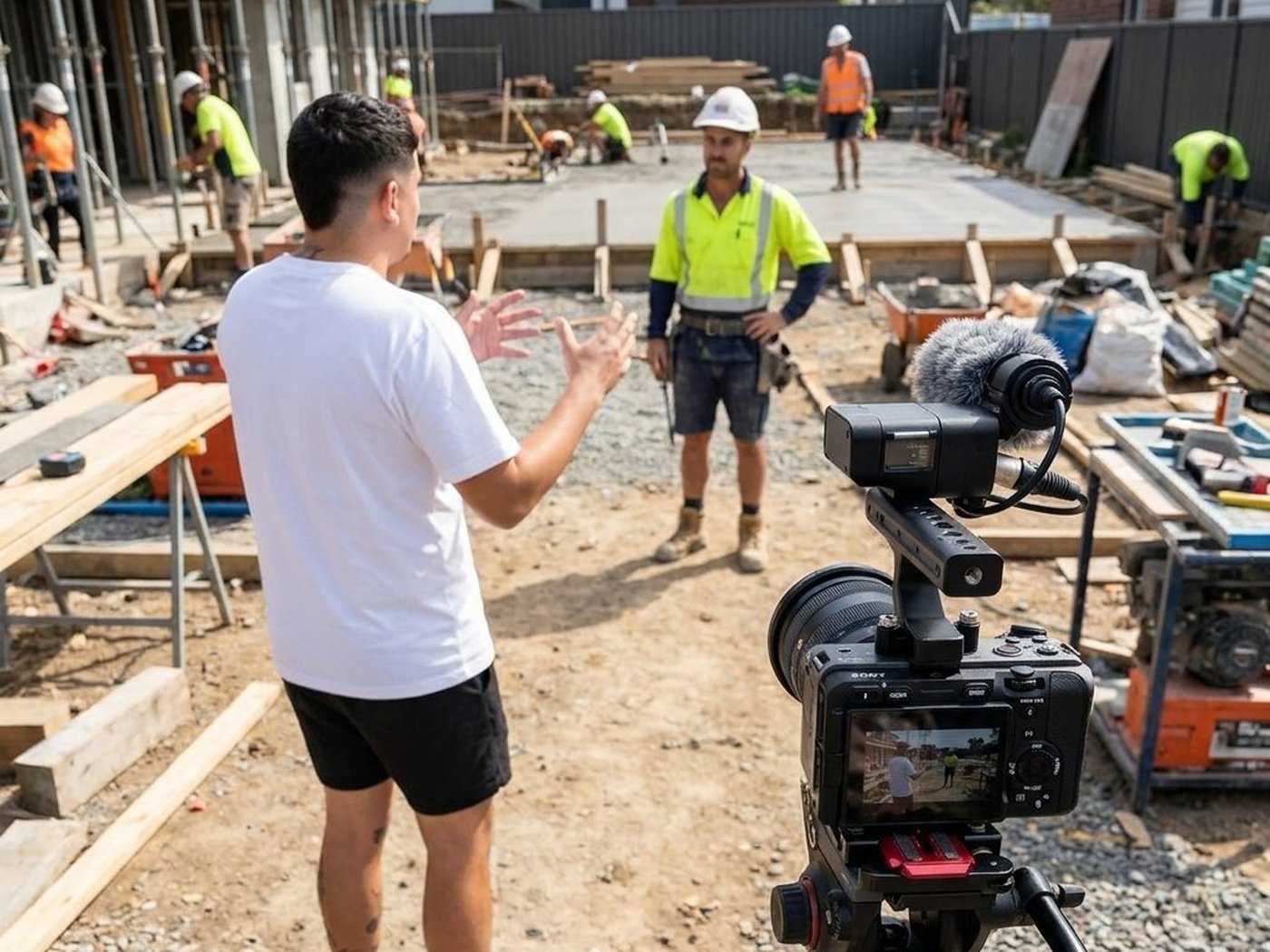 Directing a home-services build shoot